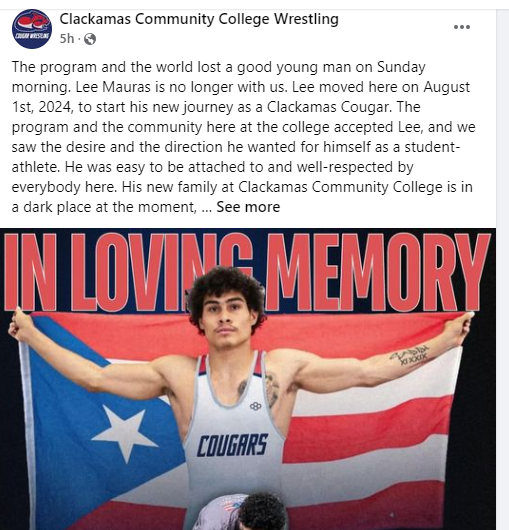 Clackas Community College Wrestling Star Lee Mauras Tragically Killed in Portland Shooting